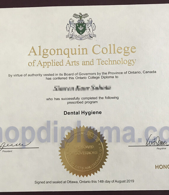 Algonquin college of Applied Arts and Technology Dental Hygiene Diploma