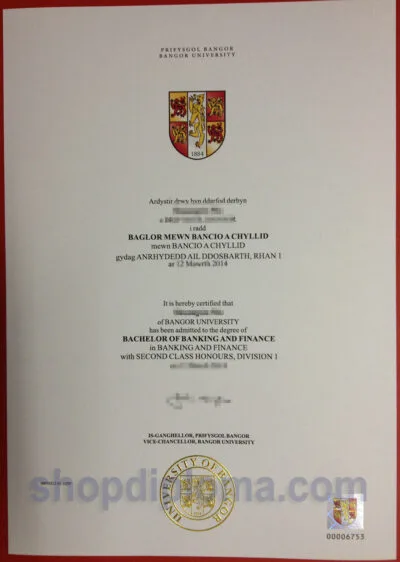Bachelor of Science in Banking and Finance, Bangor University (Prifysgol Bangor)