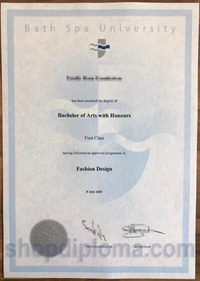 Bath spa university Bachelor of Arts with honours fashion design diploma