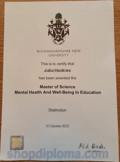 Buckinghamshire New University Master of Science Mental Health and well-being in education