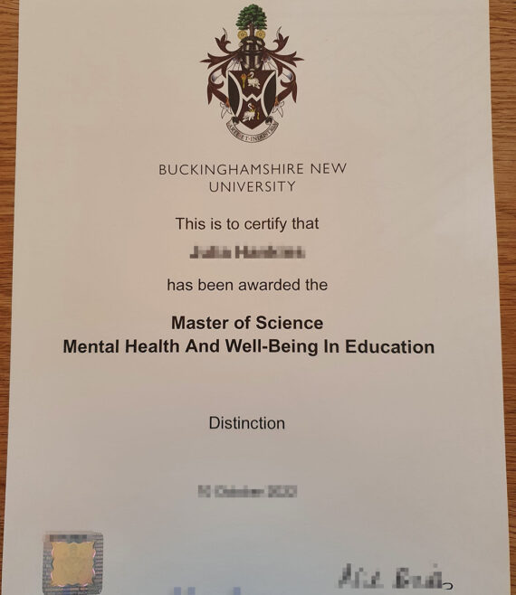 Buckinghamshire New University Master of Science Mental Health and well-being in education