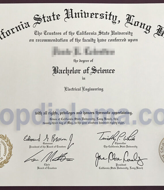 California State University, Long Beach the Degree of bachelor of Science in Electrical Engineering