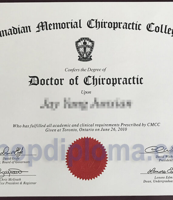 Canadian Memorial Chiropractic College Doctor Chiropractic degree