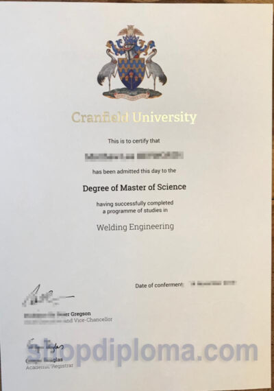Cranfieid University Degree of Master of Science of Welding Engineering