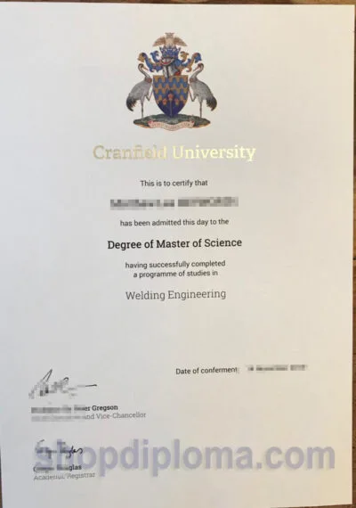 Cranfieid University Degree of Master of Science of Welding Engineering