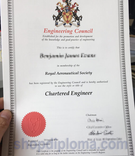 The Engineering Council Chartered Engineer certificate