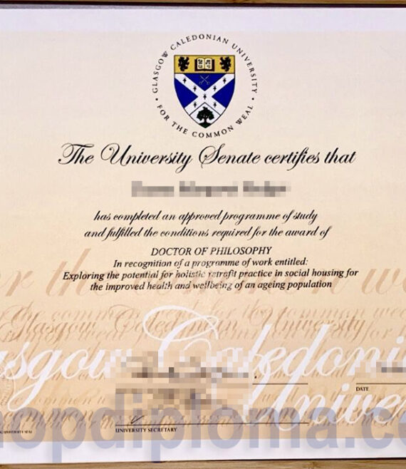 Glasgow Caledonian university Doctor of philosophy