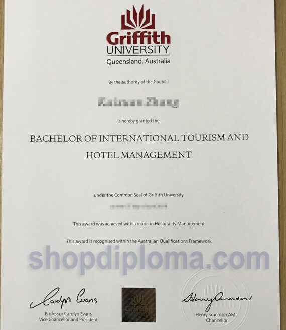 Griffith University Bachelor of international tourism Certificate