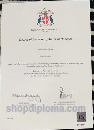 Liverpool Hope University Degree os Bachelor Of Arts with Honours