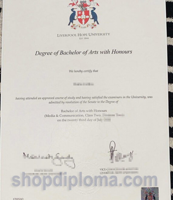 Liverpool Hope University Degree os Bachelor Of Arts with Honours