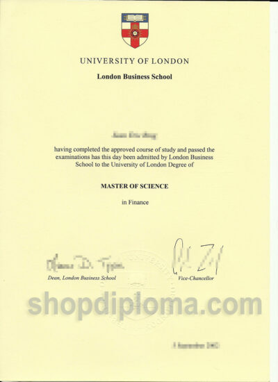 London Business School - UOL degree of master of science in finance