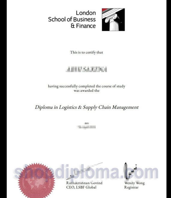 London School of Business and Finance Diploma in Logistics Supply Chain Management