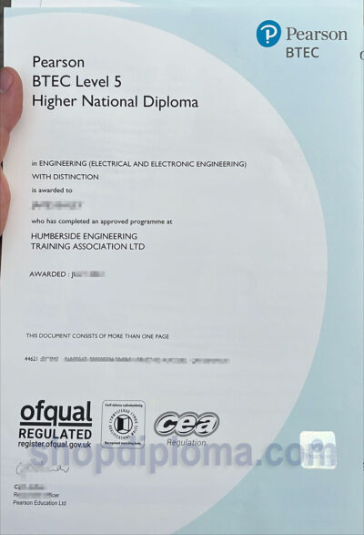 Pearson BTEC Level 5 Higher National Diploma (HND)