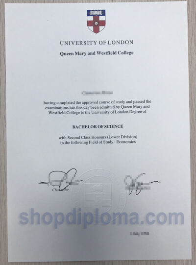 Queen Mary and Westfield College - UOL the University of London Degree of BACHELOR OF SCIENCE