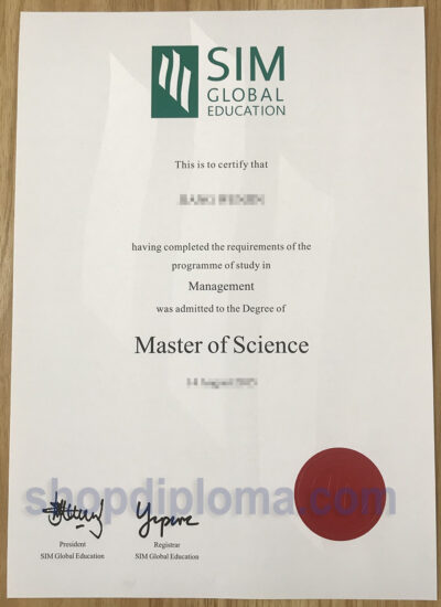 SIM Global Education Master of Science Degree