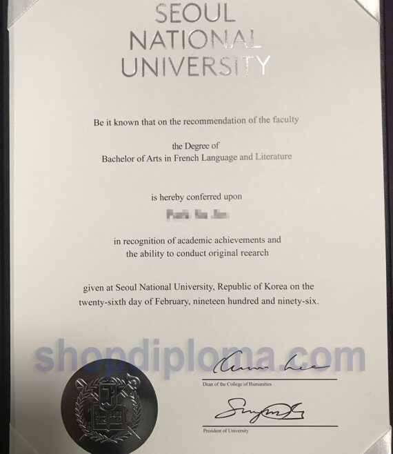 Seoul National University Bachelor of Arts