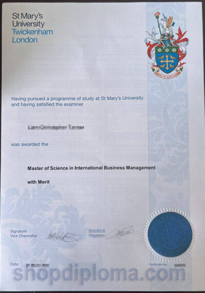 St Mary's University Twickenham London master of science in international business management