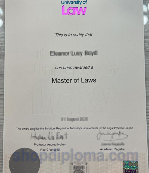 The University of Law the degree of master of laws