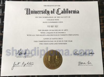 UCSC(university of California Santa Cruz)Degree Of Bachelor of Arts