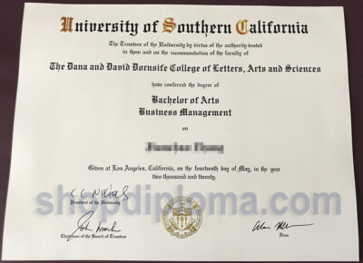 USC(University of Southern California) Bachelor of Arts Degree