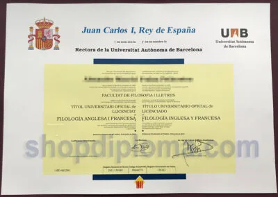 The Universitat Autonoma de Barcelona(UAB) Diploma