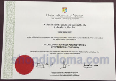 The Universiti Kebangsaan Malaysia Bachelor Of Business Administration Diploma