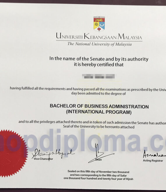 The Universiti Kebangsaan Malaysia Bachelor Of Business Administration Diploma