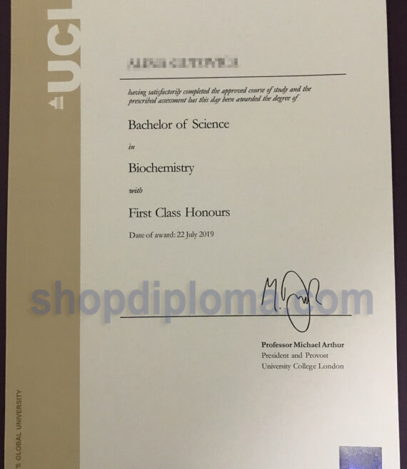University College London(UCL) Bachelor of Science Diploma