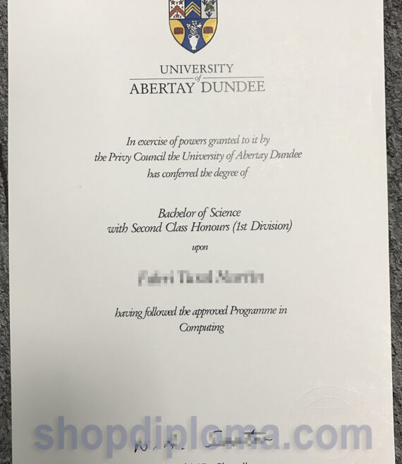 University abertay dundee the degree of bachelor of science in computing