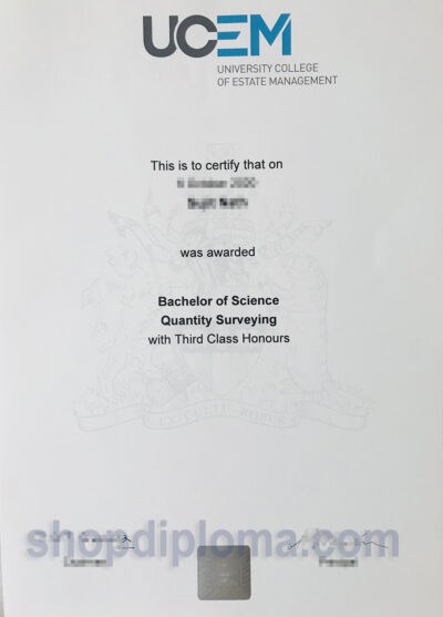 University college of estate management the degree of bachelor of science quantity surveying