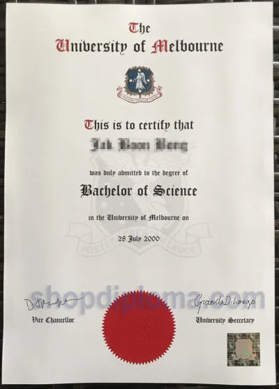 University of Melbourne Bachelor of Science Diploma