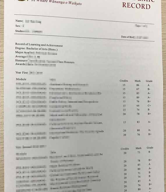the university of waikato academic record