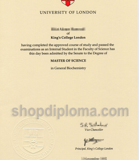 university of london king's college london the degree of master of science in general biochemistry