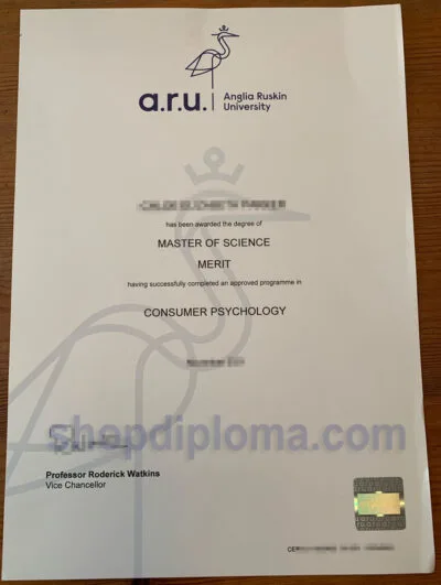 Anglia Ruskin university the degree of master of science in consumer psychology