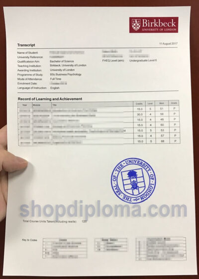 Birkbeck College - UOL transcript