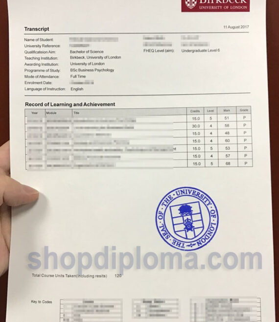 Birkbeck College - UOL transcript