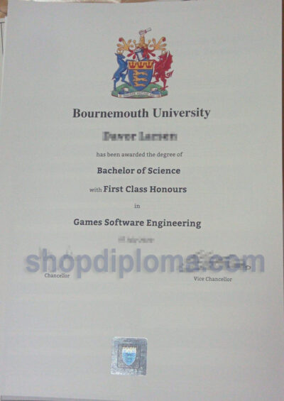 Bournemouth university the degree of bachelor of science in games software engineering