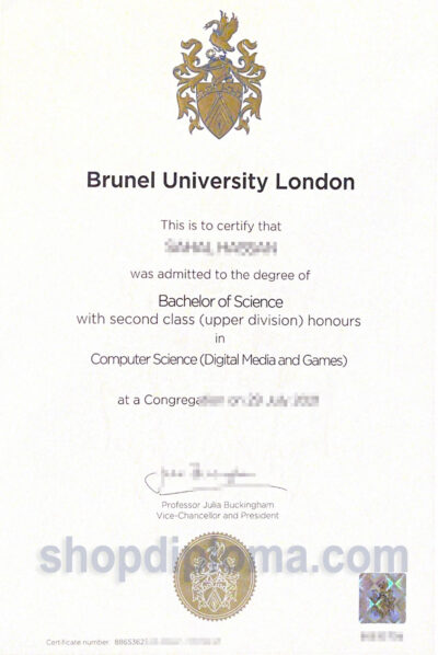 Brunel university London the degree of bachelor of science in computer science