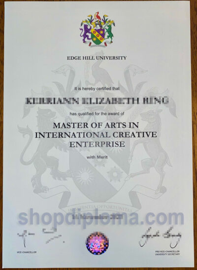 Master of Arts in International Creative Enterprise, Edge Hill University