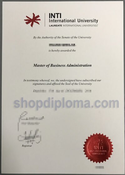 INTI internation university the degree of master of business administration