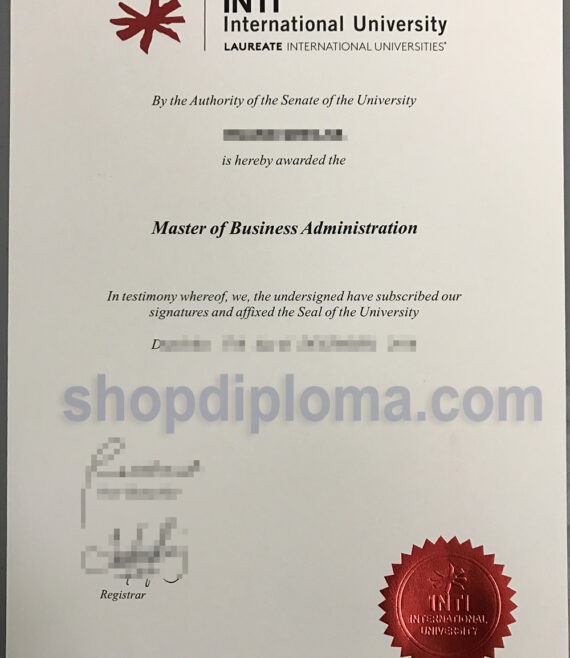 INTI internation university the degree of master of business administration