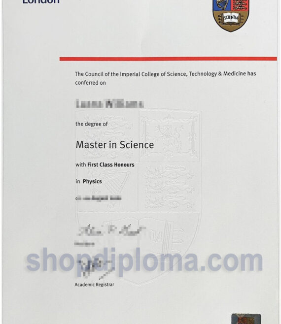 Imperial College London the degree of master in science in physics