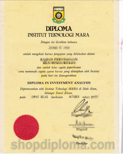 Institut teknologi Mara diploma in investment analysis