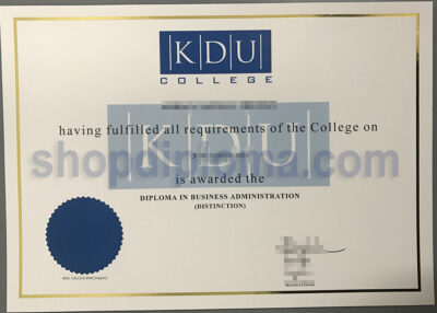 KDU College diploma in business administration