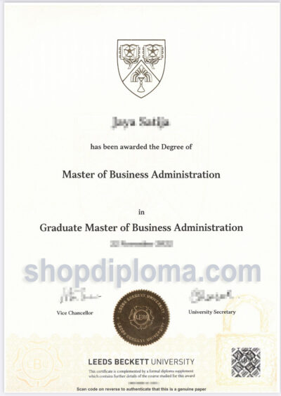 Leeds metropolitan university the degree of mster of business administration in graduate master of business administration