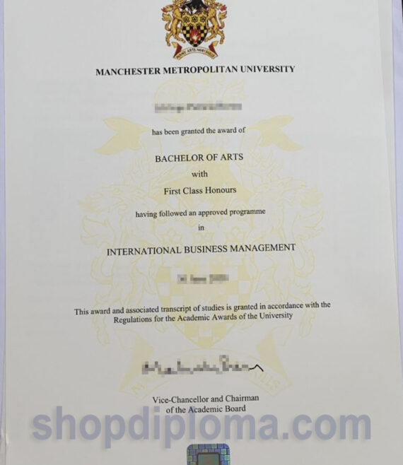 Manchester Metropolitan University the degree of bachelor of arts in international business management