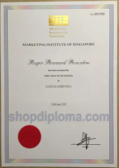Marketing Institute of Singapore the diploma of business