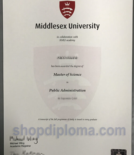 Middlesex university the degree of master of science in public administration