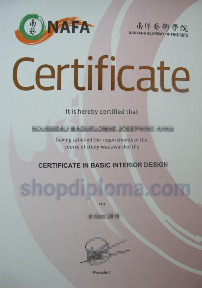 Nanyang academy of Fine arts the certificate in basic interior design