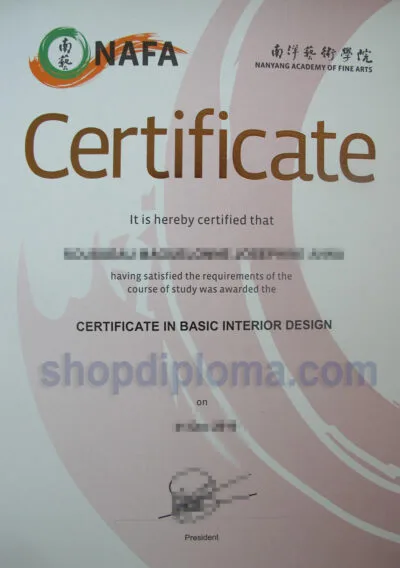 Nanyang academy of Fine arts the certificate in basic interior design